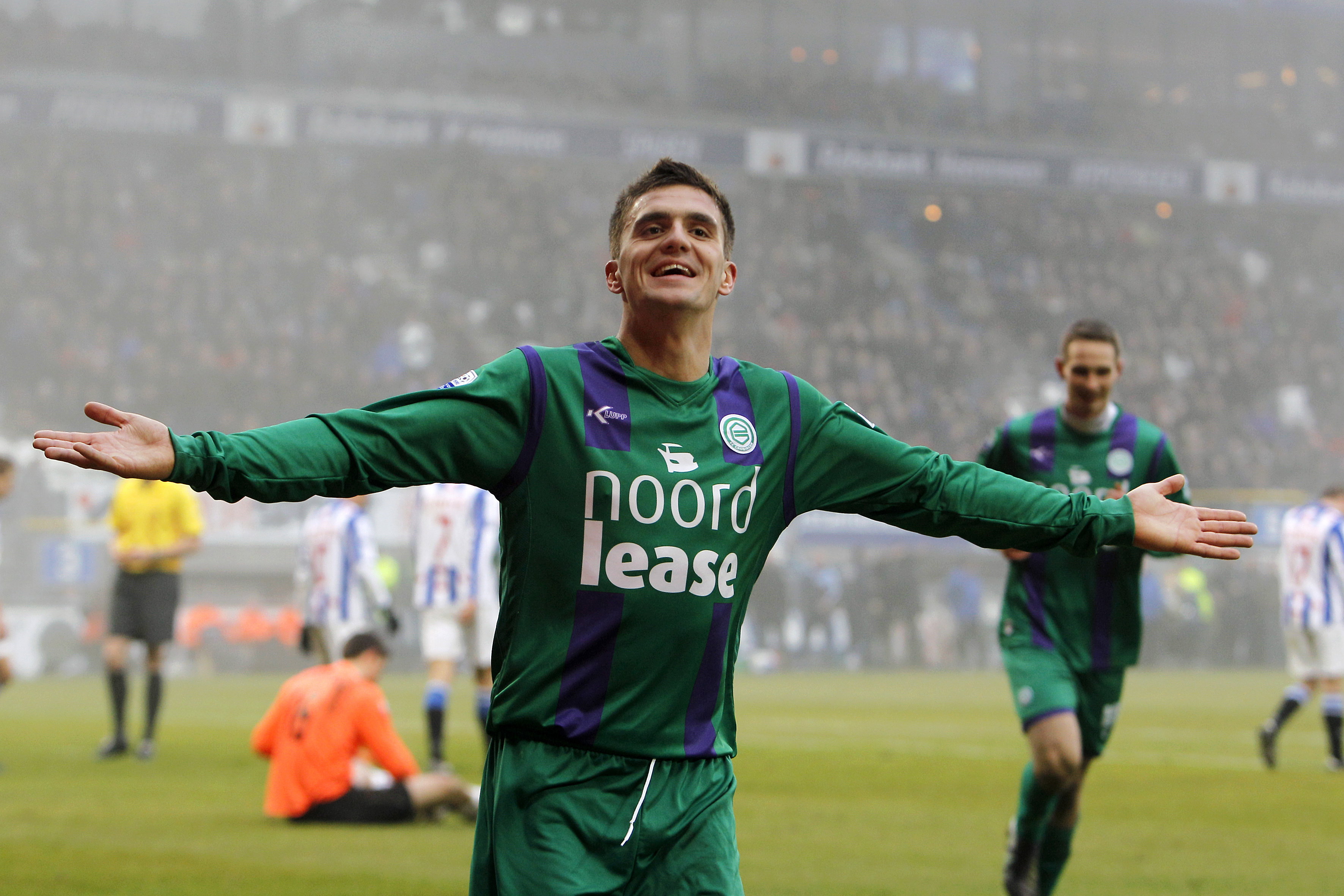 Dusan Tadic in actie voor FC Groningen