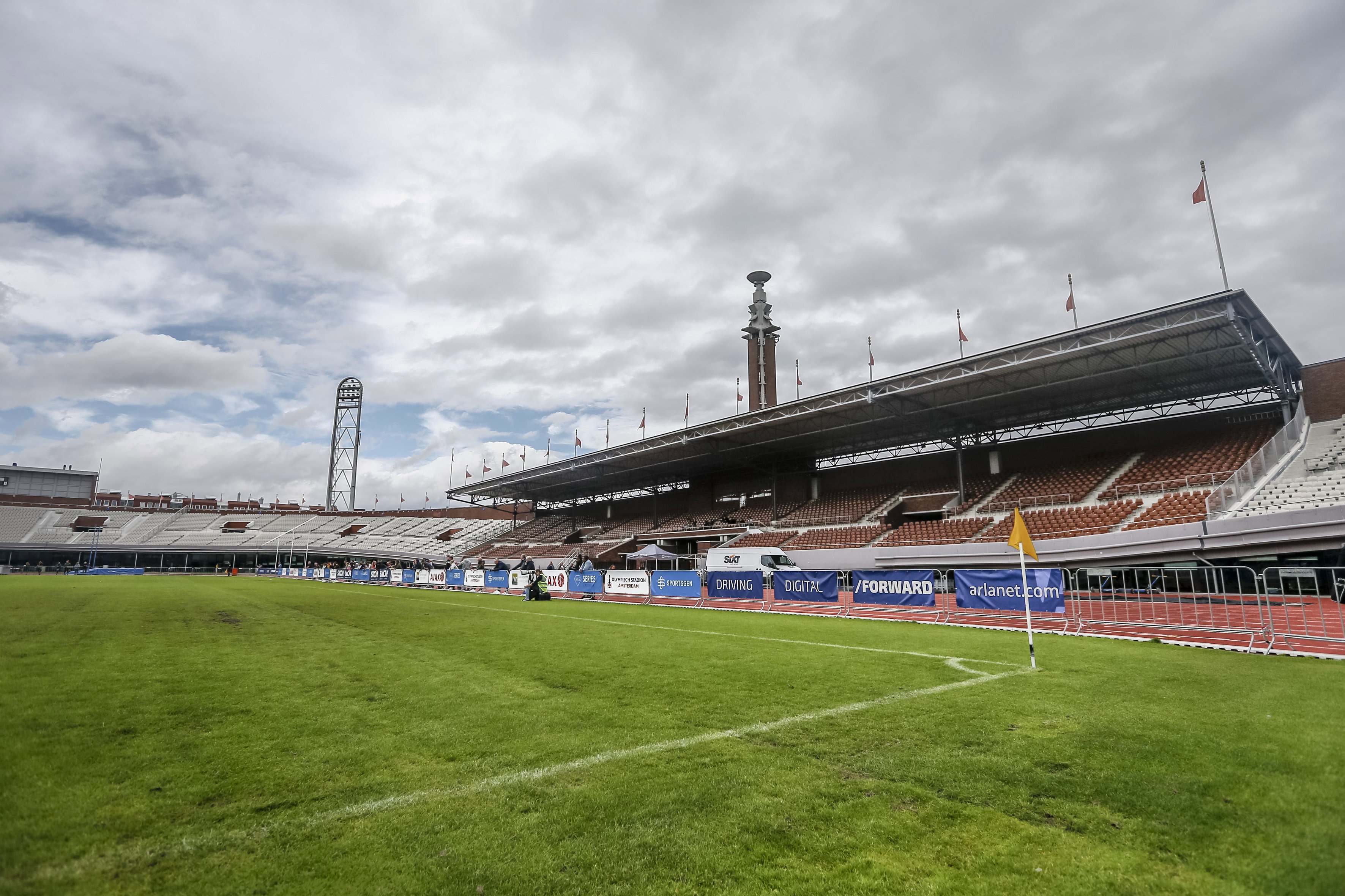 Een tribune in het Olympisch Stadion in Amsterdam