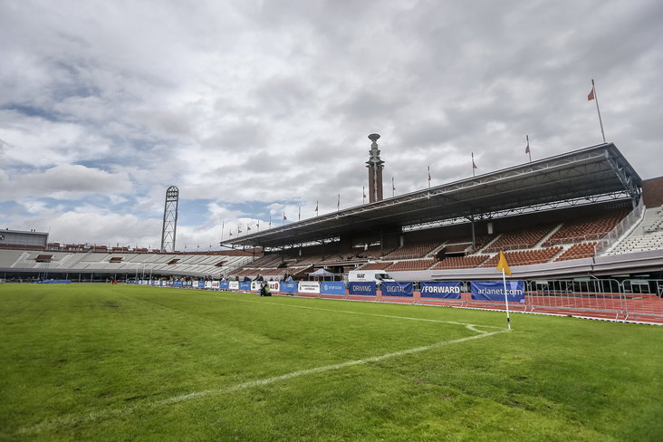 Een tribune in het Olympisch Stadion in Amsterdam