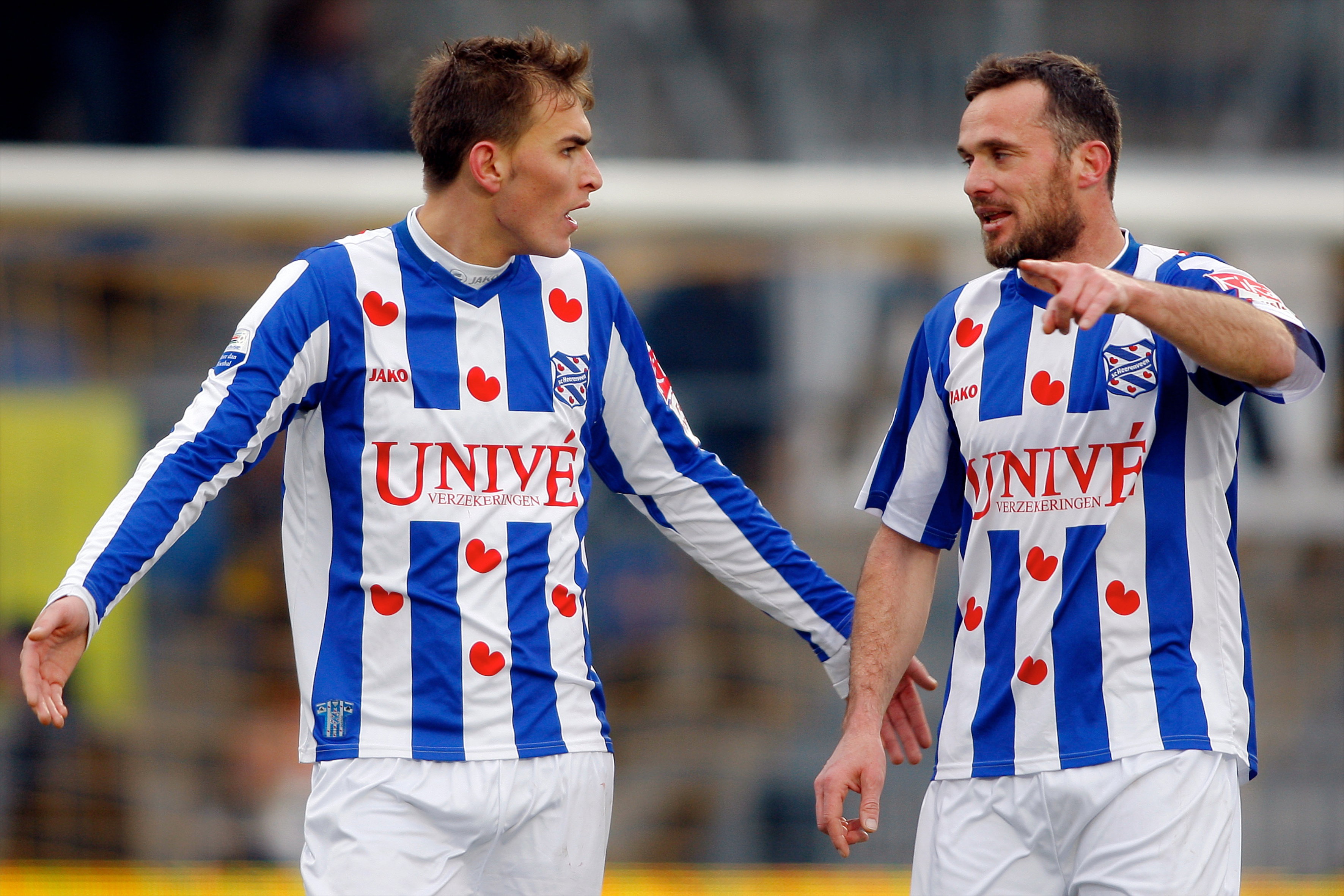 Gerald Sibon en Bas Dost bij SC Heerenveen