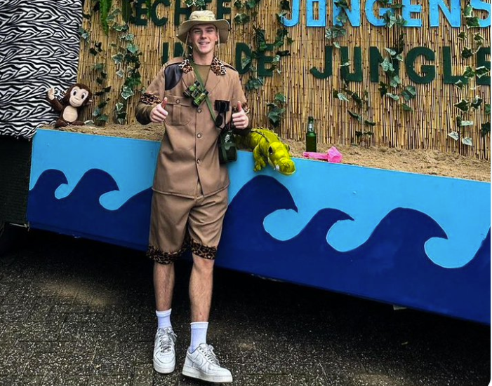 Daan Rots met zijn carnavalsoutfit