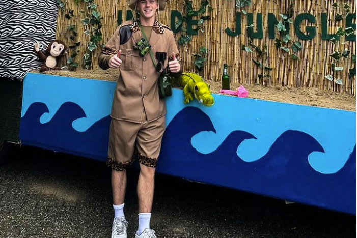 Daan Rots met zijn carnavalsoutfit