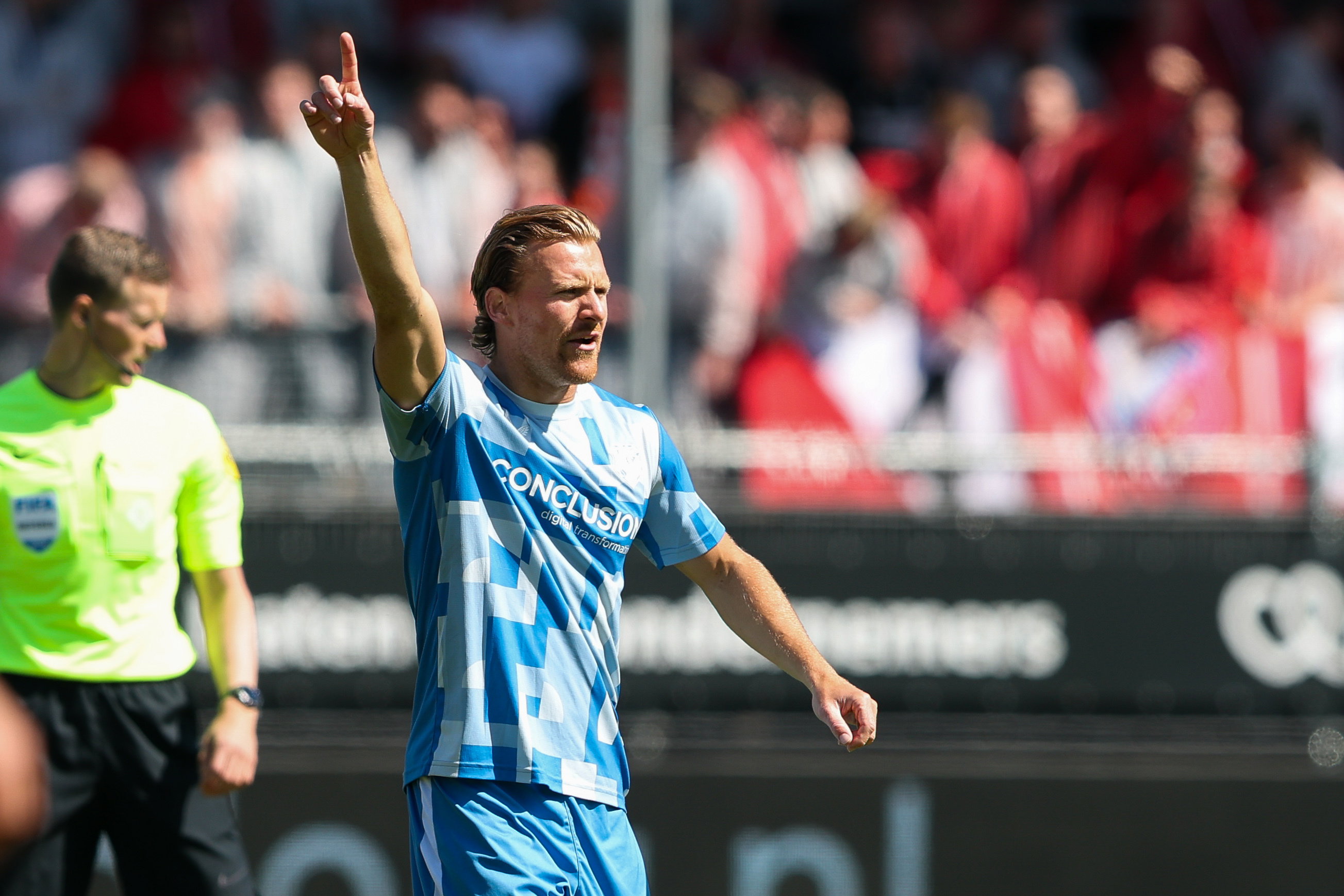 Dani de Wit bij het duel met Excelsior