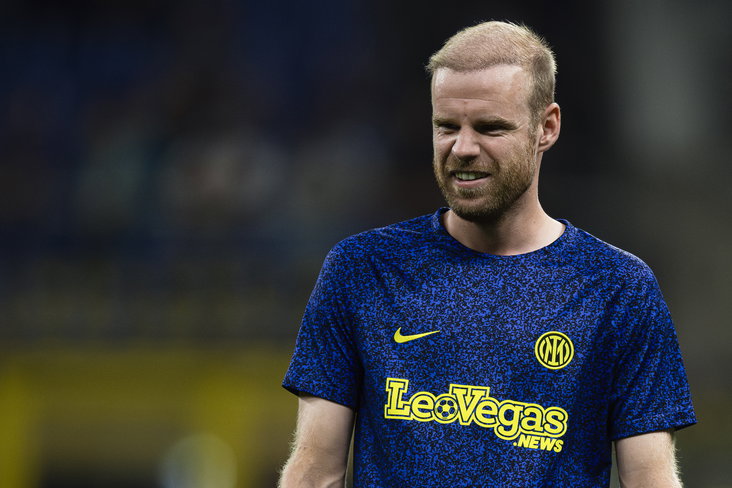 Davy Klaassen met zijn nieuwe coupe bij Internazionale