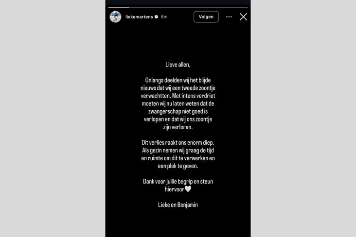 De Instagram Story van Lieke Martens