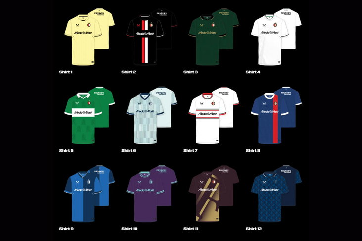 De opties voor Het Twaalfde Shirt van Feyenoord