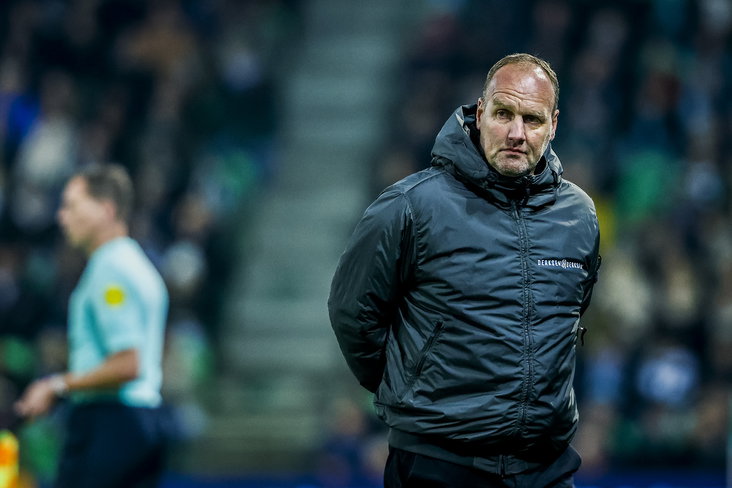Dick Lukkien bij het duel tegen FC Volendam