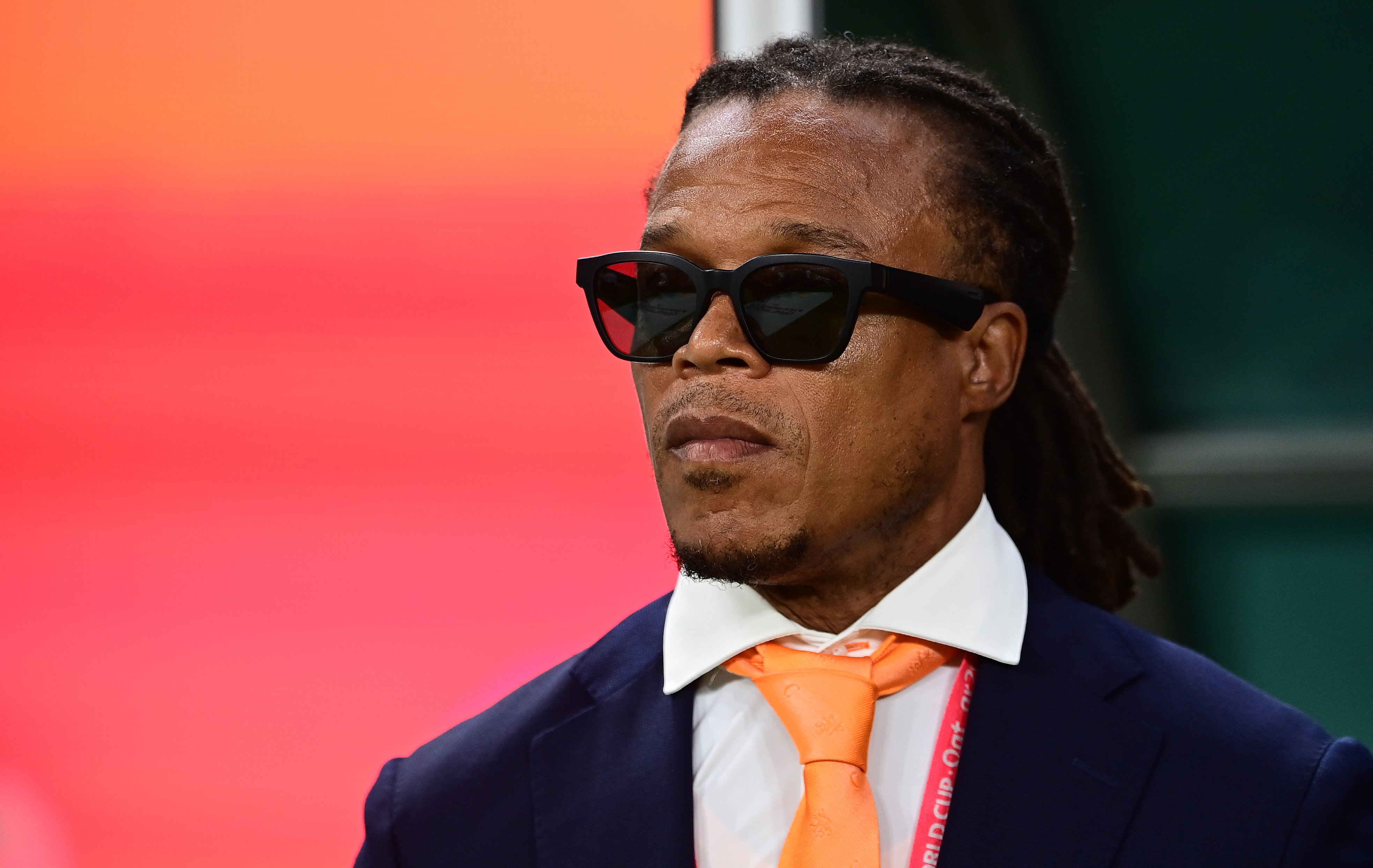 Edgar Davids tijdens het WK in Qatar