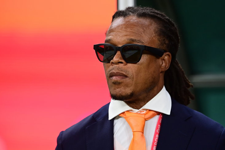 Edgar Davids tijdens het WK in Qatar