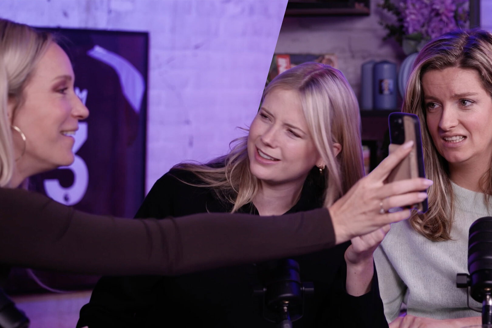 Hélène Hendriks toont een dickpic aan Noa Vahle en Merel Ek