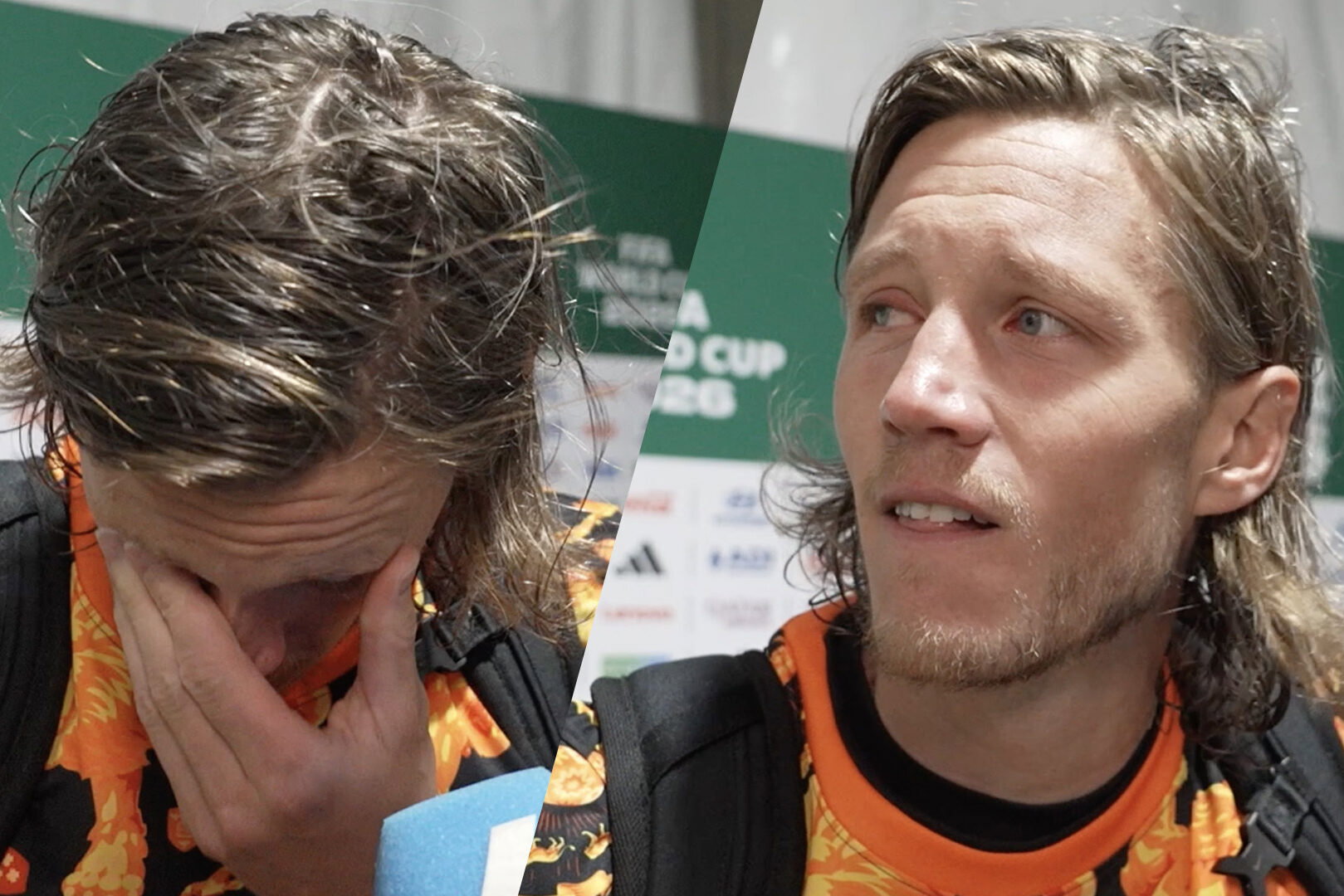 Wout Weghorst emotioneel voor de camera