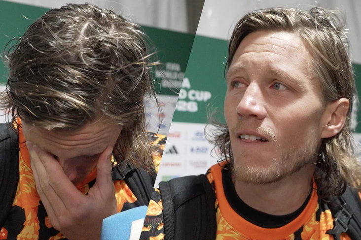 Wout Weghorst emotioneel voor de camera