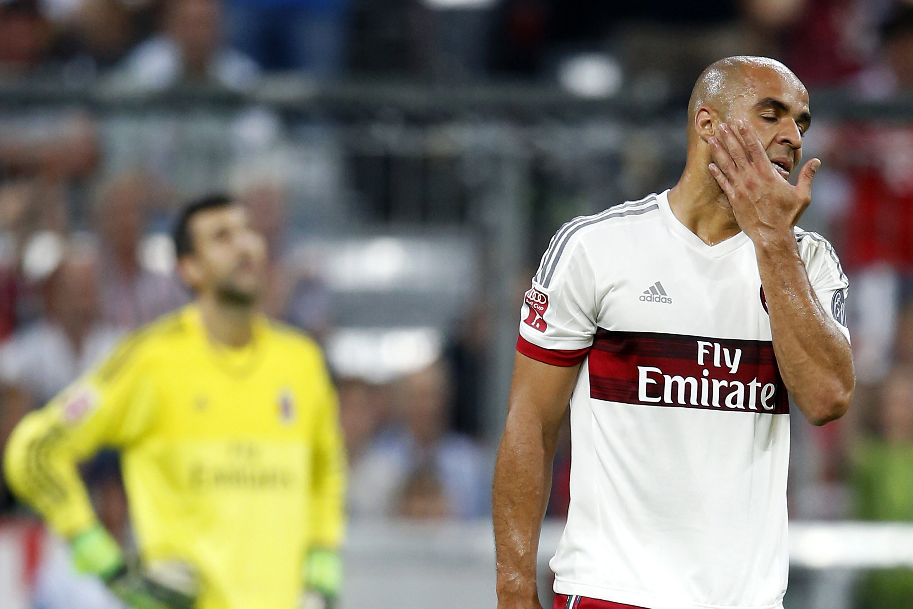 Een balende Alex bij AC Milan