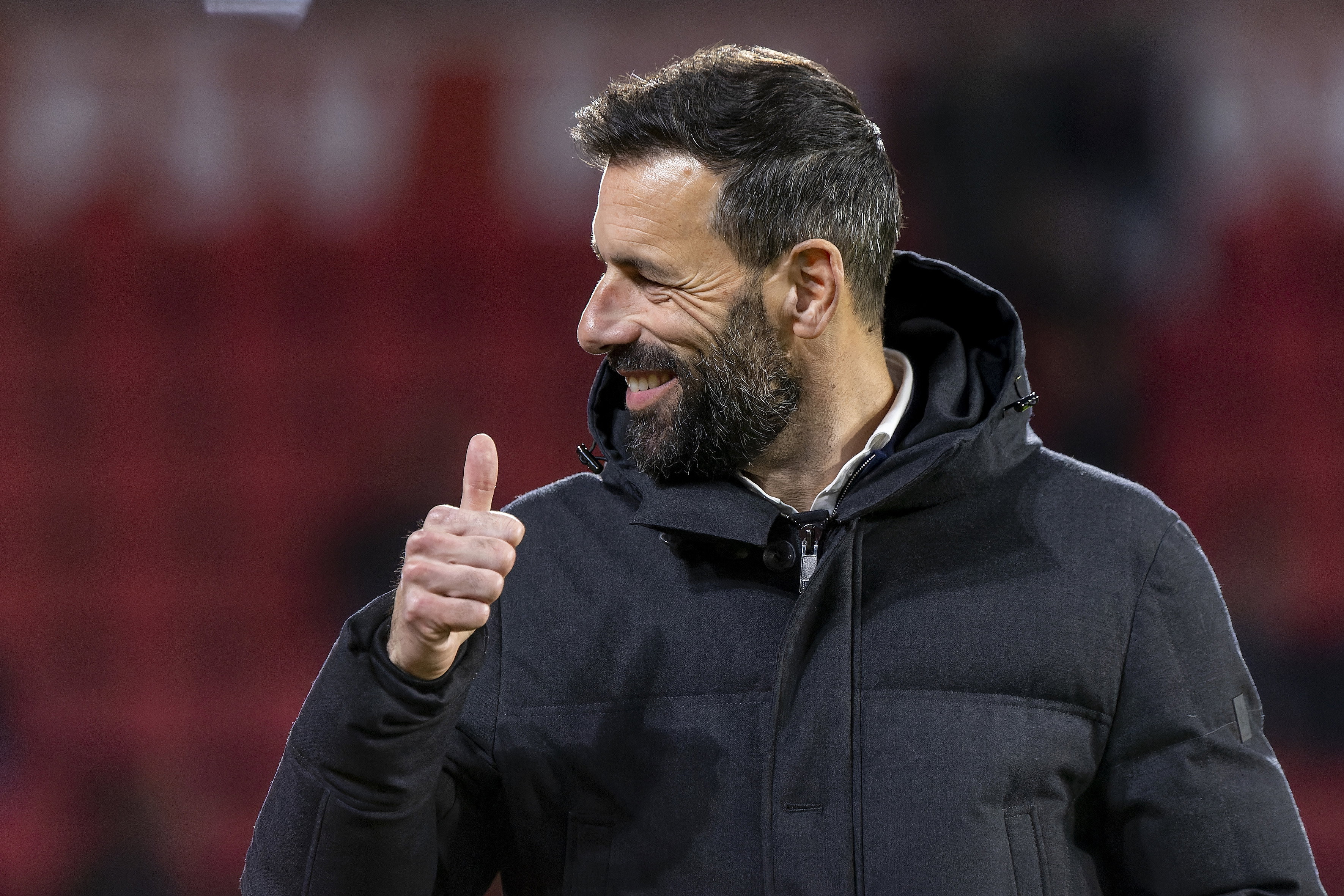 Een ontspannen Ruud van Nistelrooij