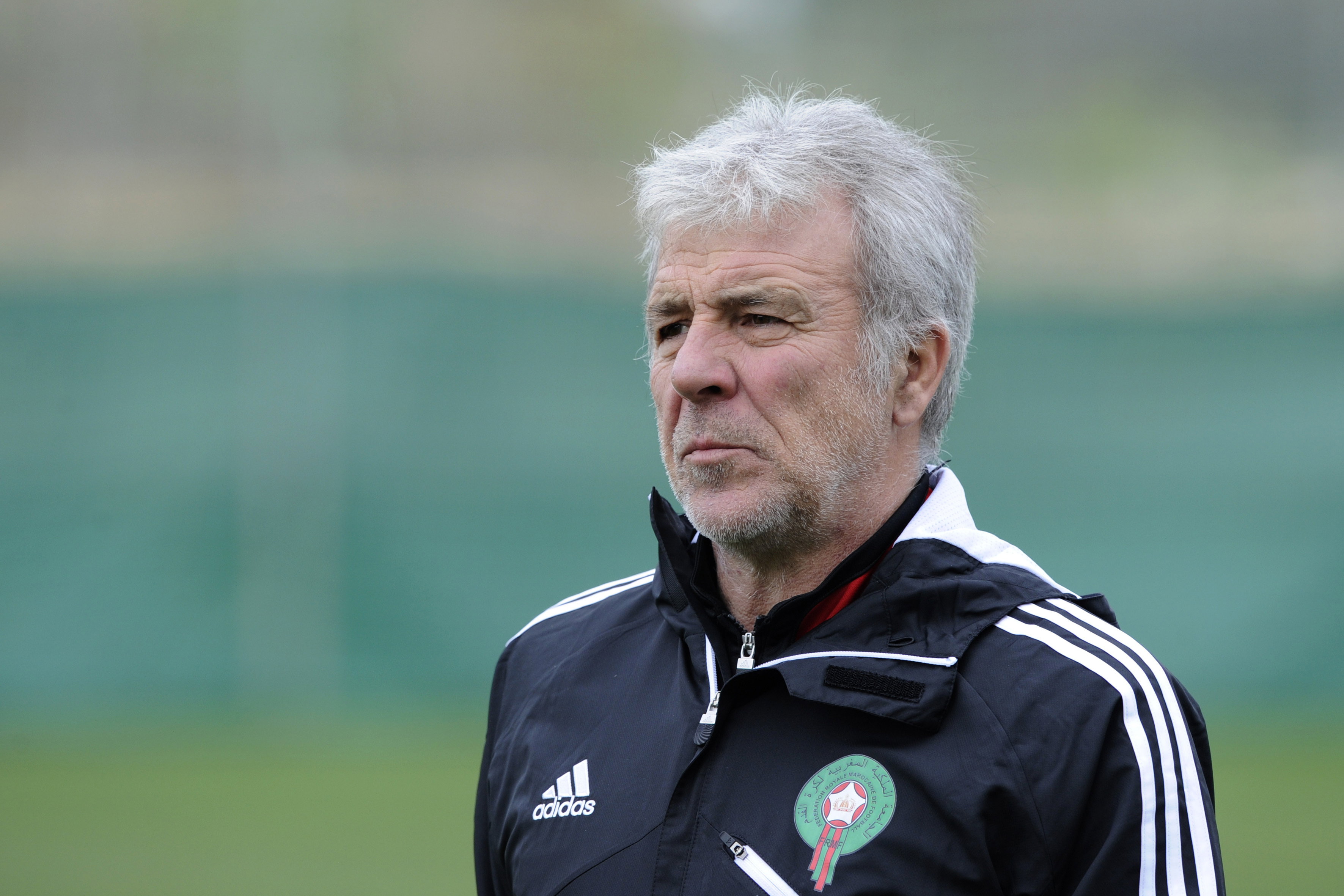 Eric Gerets als bondscoach van Marokko in 2012
