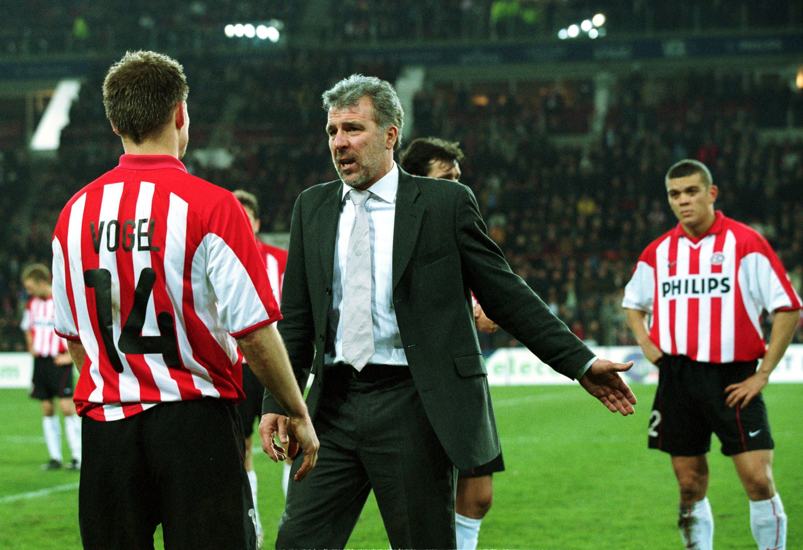 Eric Gerets als hoofdtrainer van PSV