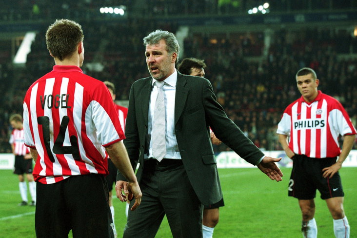 Eric Gerets als hoofdtrainer van PSV