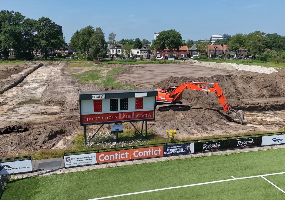 FC Twente begint met de werkzaamheden voor Topsport Campus Diekman