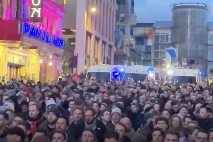 FC Utrecht-supporters in Glasgow