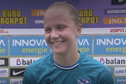 Freya de Groot (SC Heerenveen) staat ESPN te woord