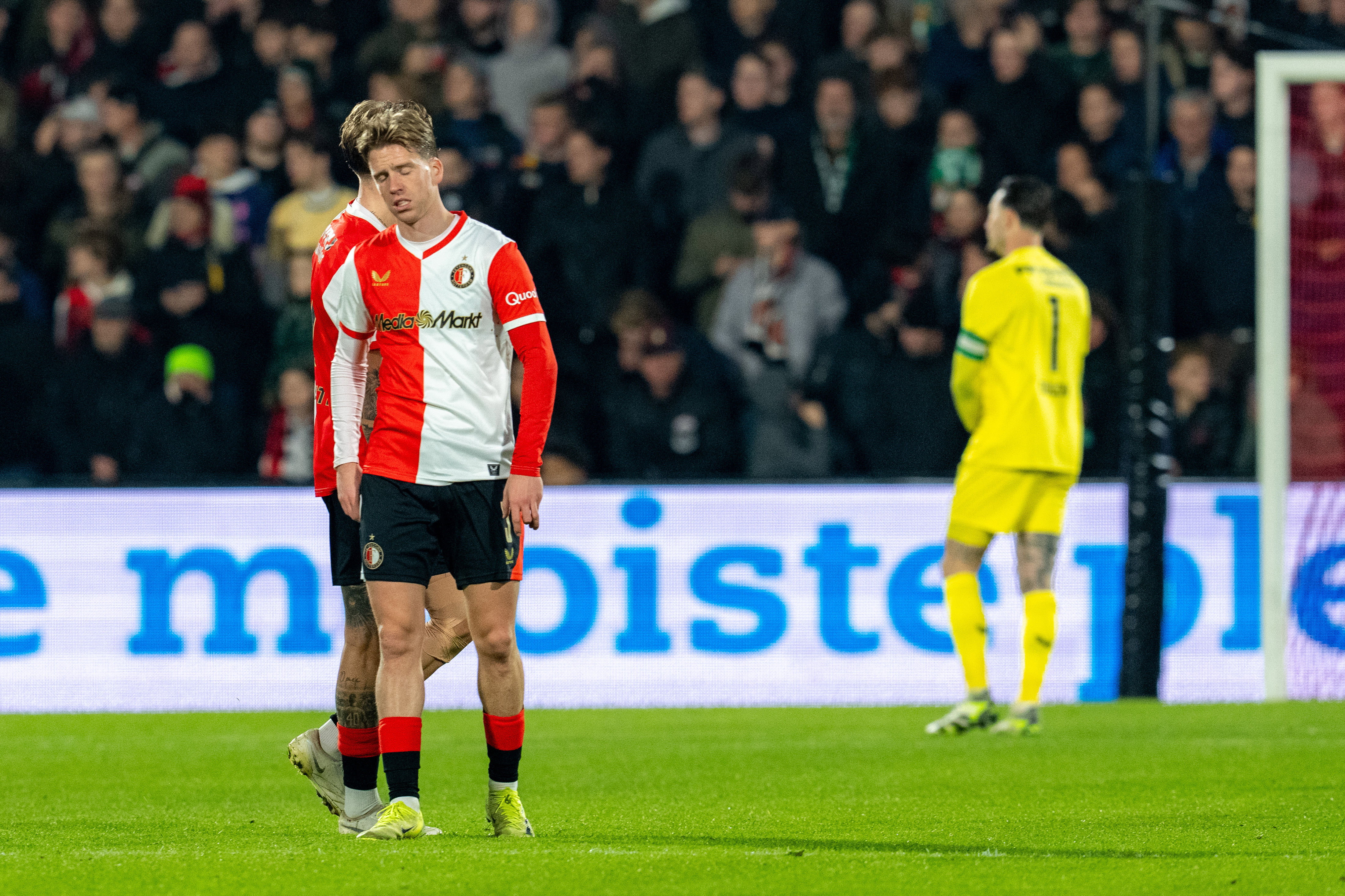 Gijs Smal na de bekeruitschakeling tegen SC Heerenveen