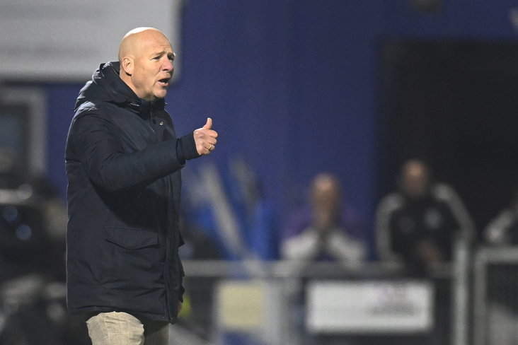 Henry van der Vegt bij het duel met SC Heerenveen