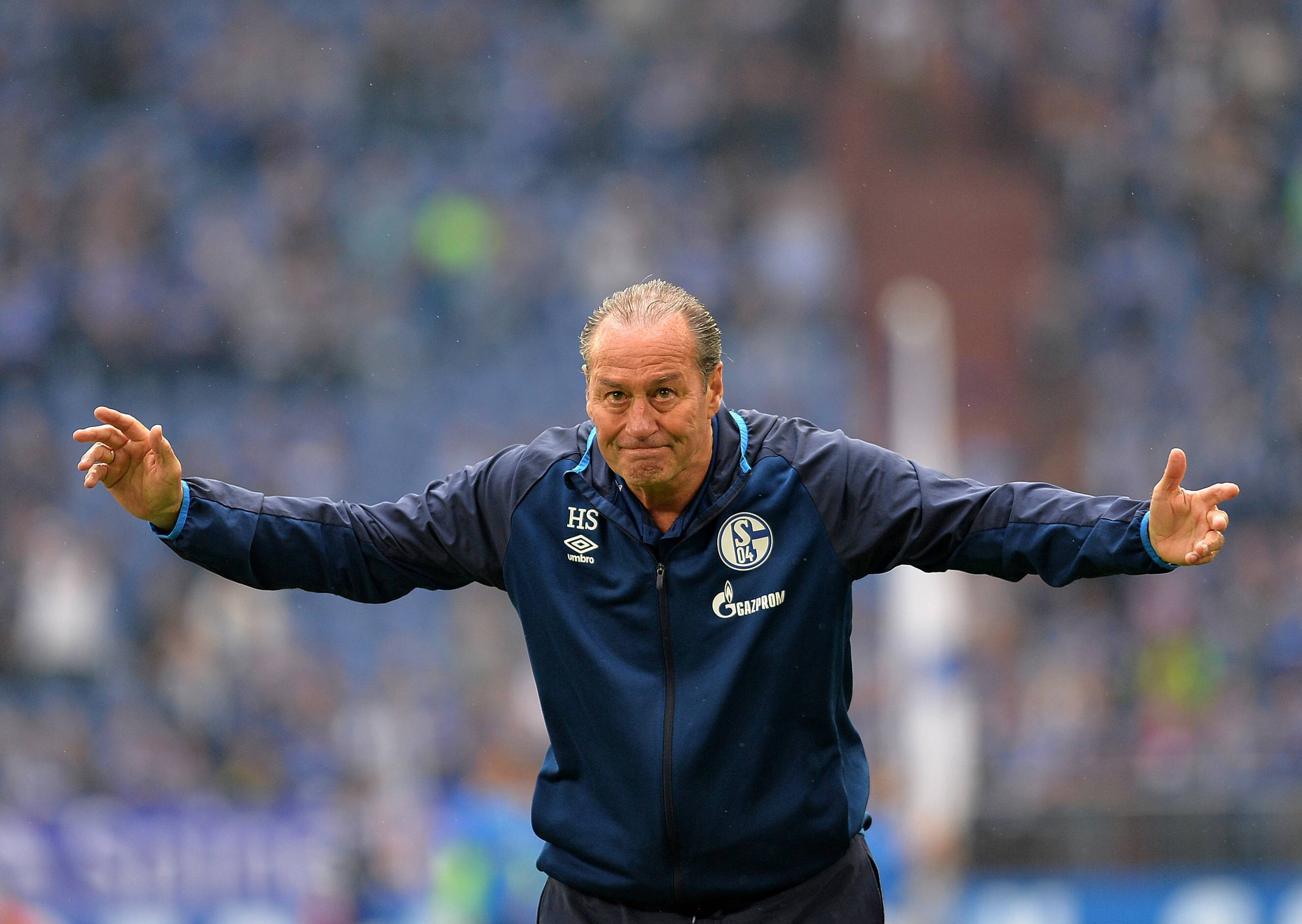 Huub Stevens namens Schalke 04