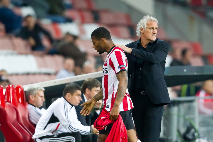 Jeremain Lens en Fred Rutten namens PSV