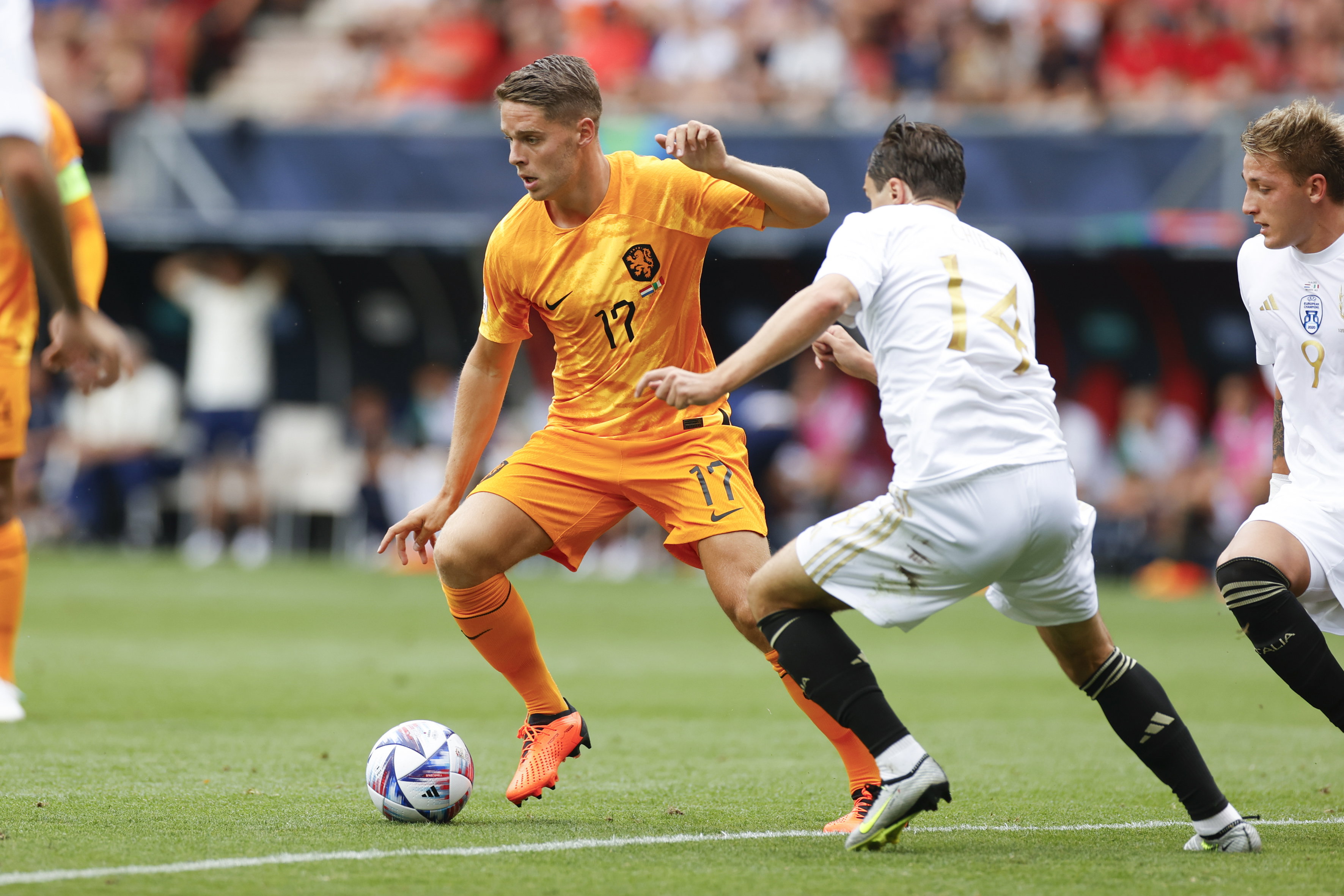 Joey Veerman bij zijn debuut in Oranje