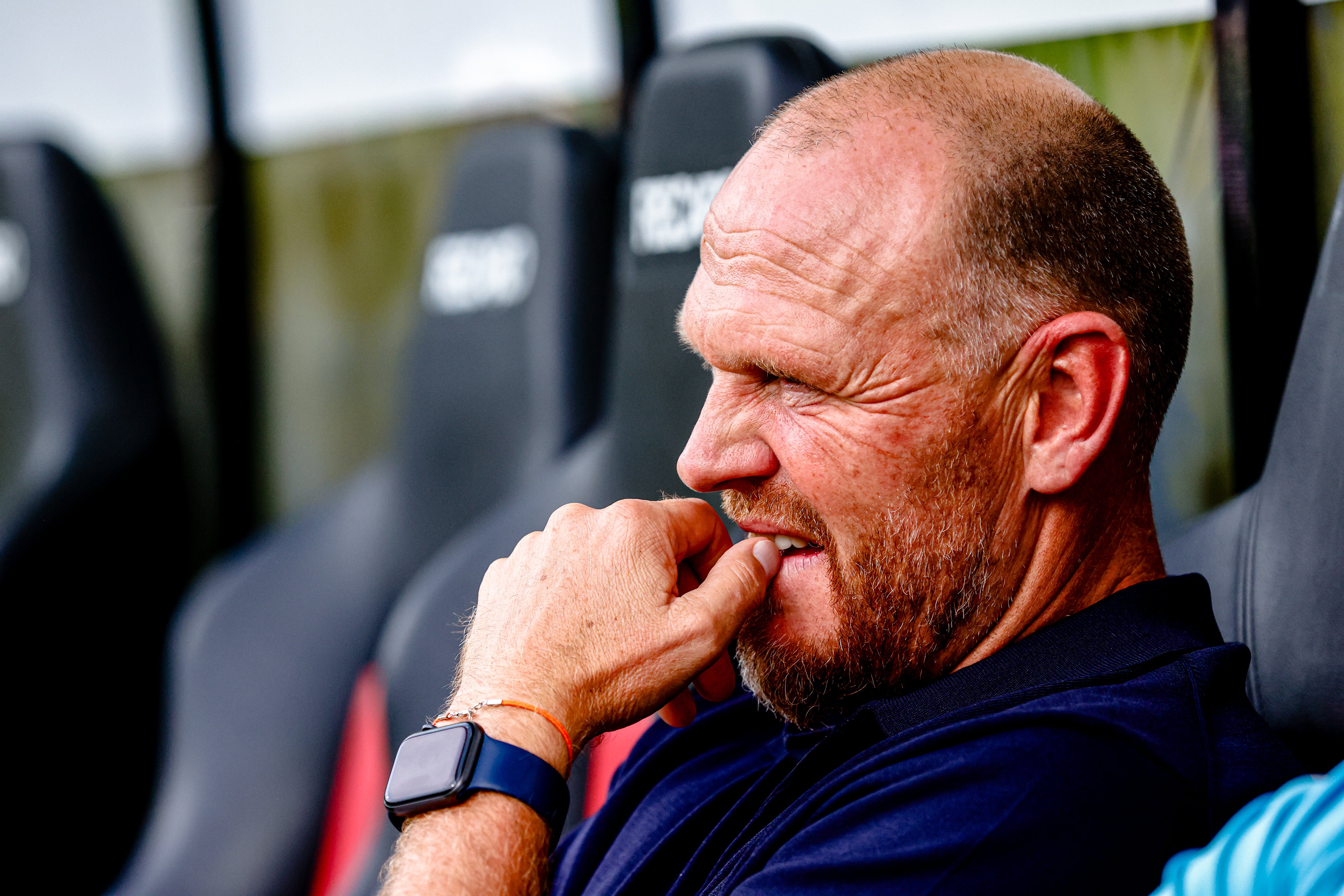 Joseph Oosting in de dug-out