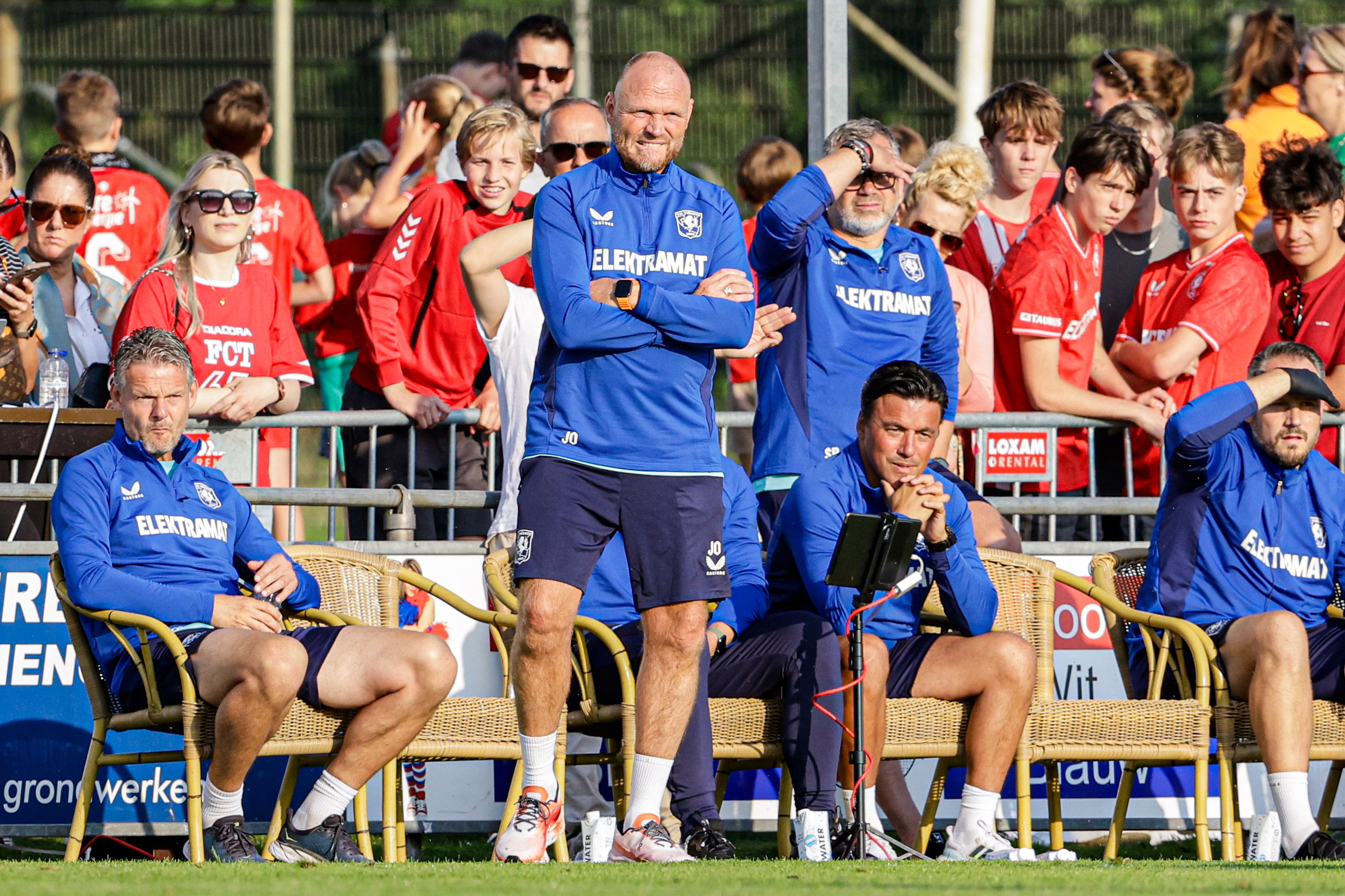 Joseph Oosting tijdens het oefenduel tussen FC Twente en Motherwell
