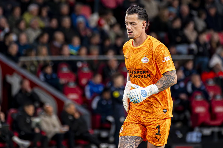 Nick Olij tijdens zijn debuut tegen PEC