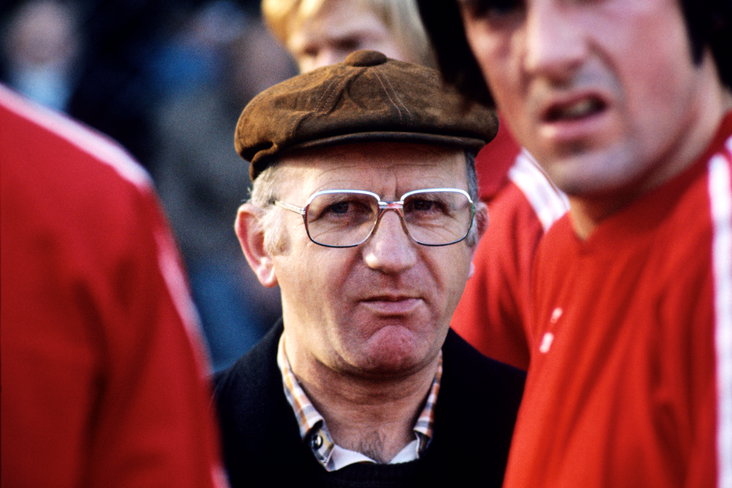 Kees Rijvers in het seizoen 1973/1974 als trainer van PSV
