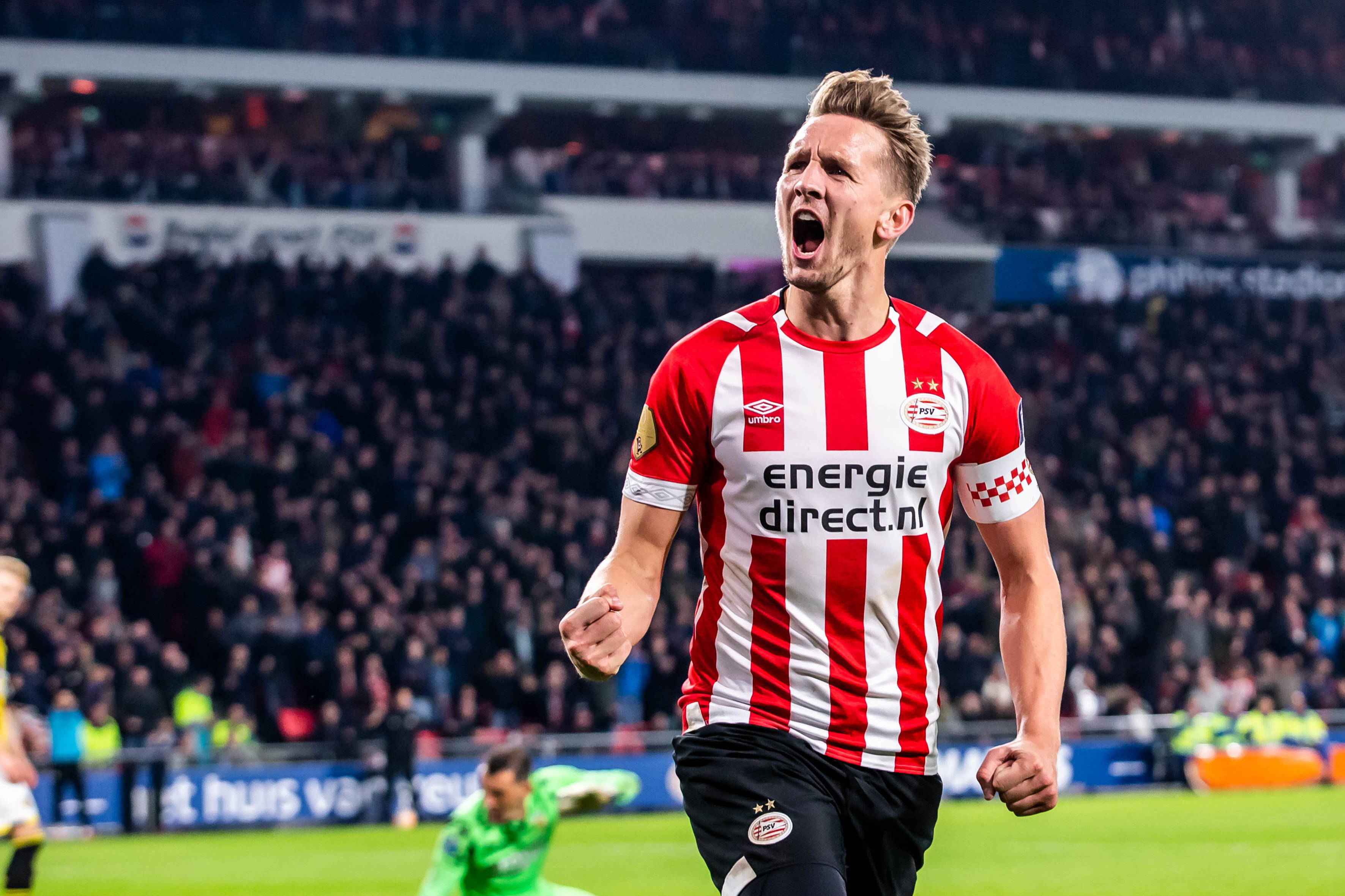 Luuk de Jong viert zijn goal in 2018