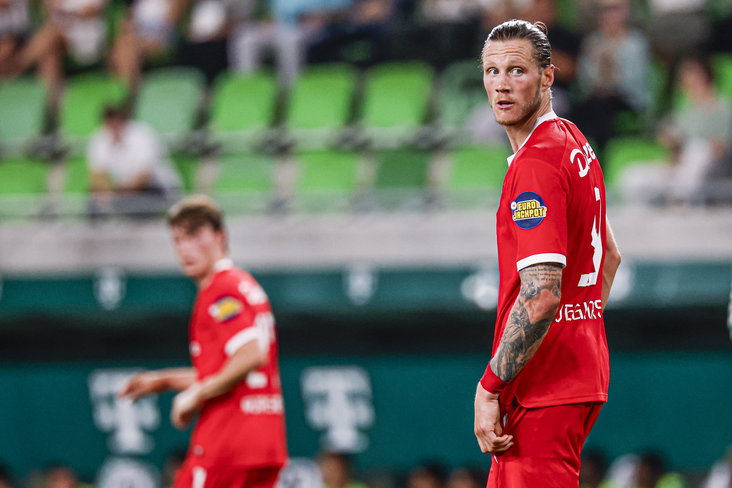 Wout Weghorst baalt