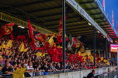 Go Ahead Eagles-supporters in de Adelaarshorst