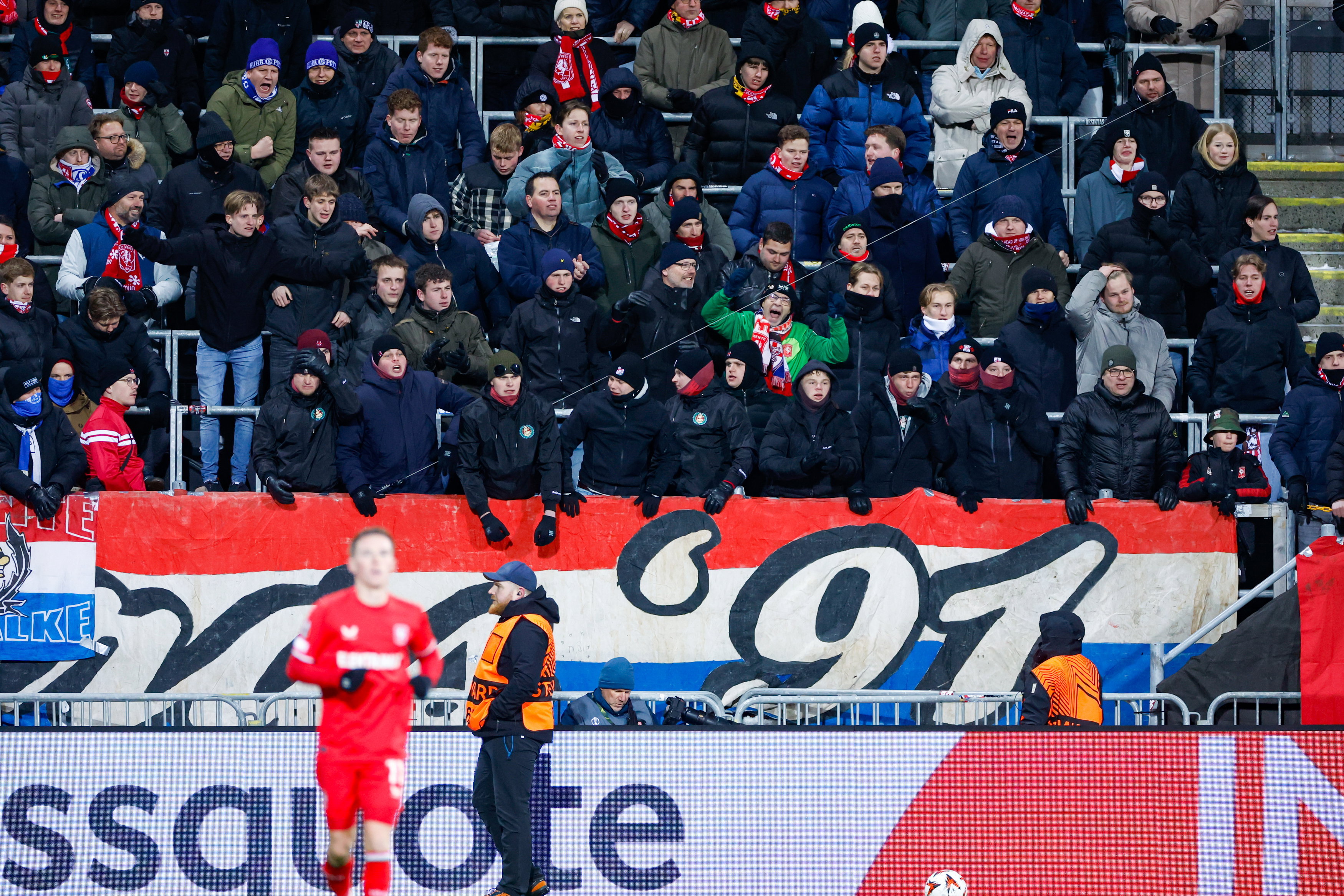 FC Twente-fans in het uitvak bij Bodø/Glimt