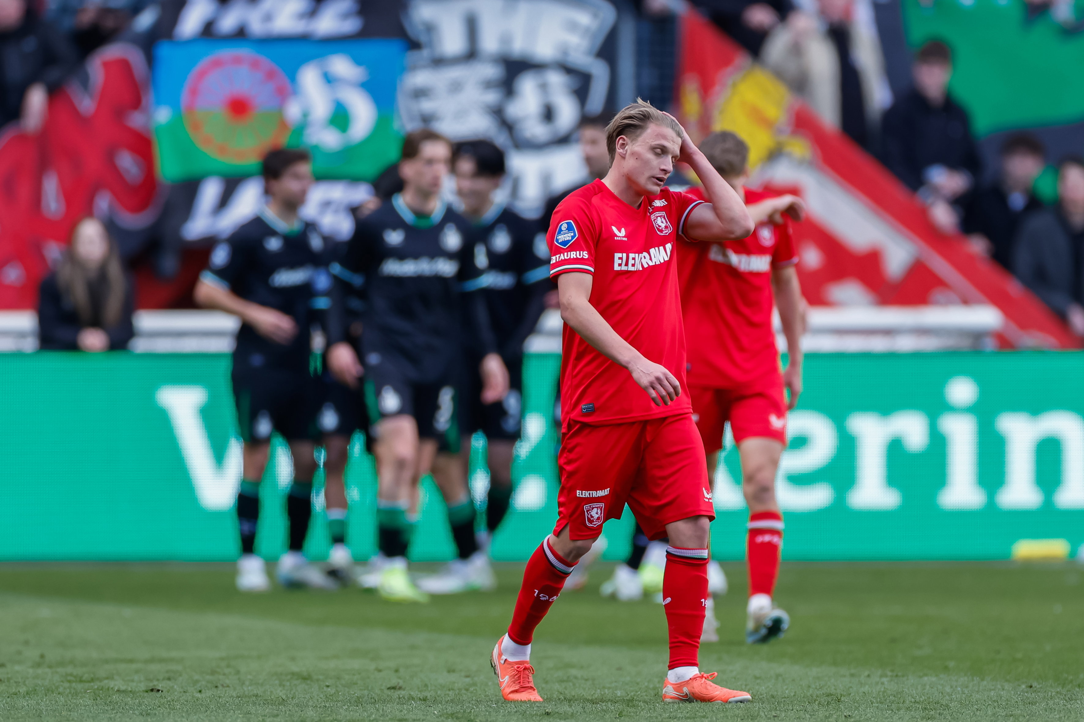 Sem Steijn baalt na een goal van Feyenoord
