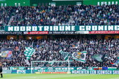 FC Groningen-supporters op de Noordtribune