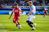 Maas Willemsen bij het duel met AZ