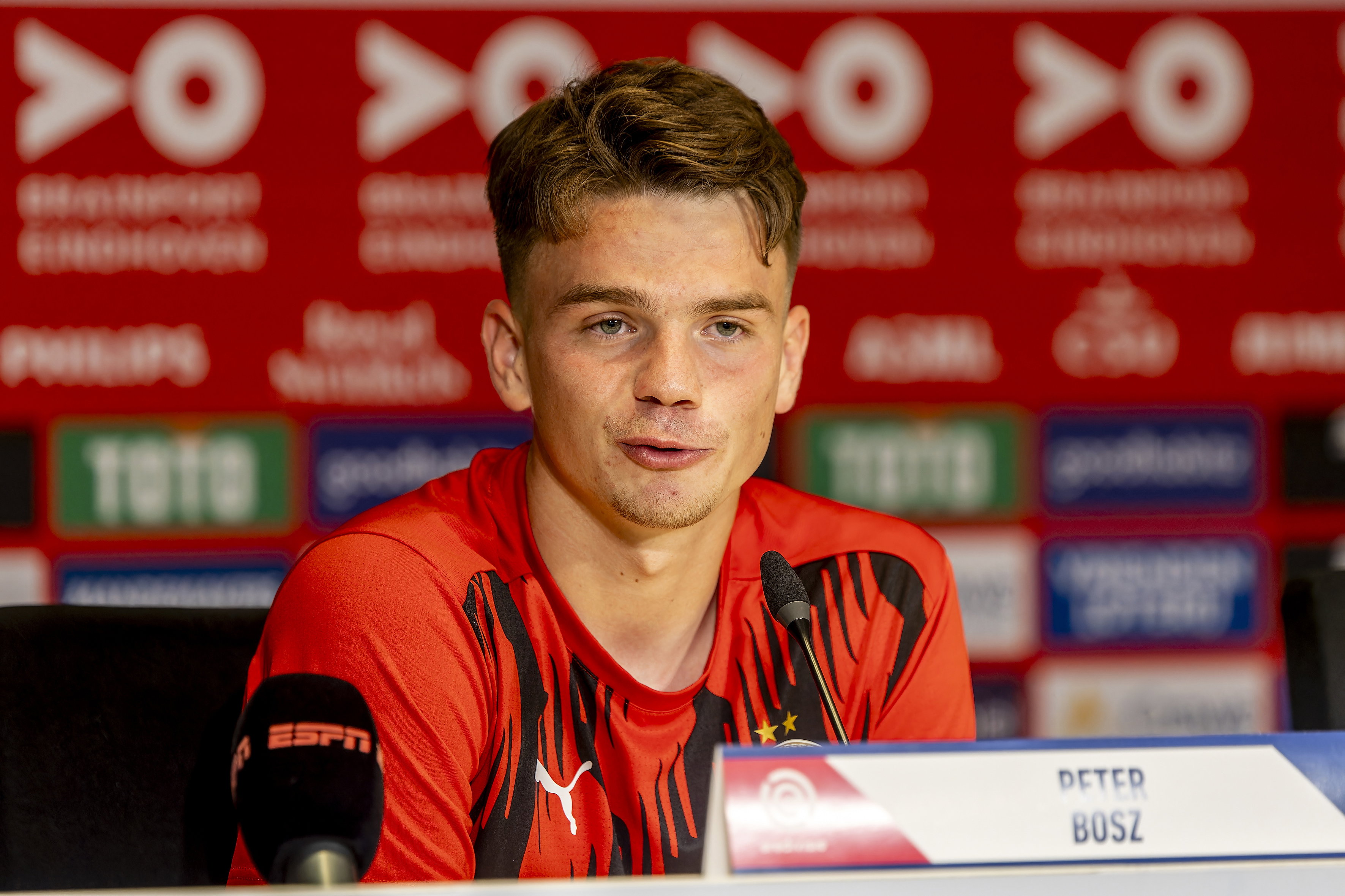 Matteo Dams op de persconferentie