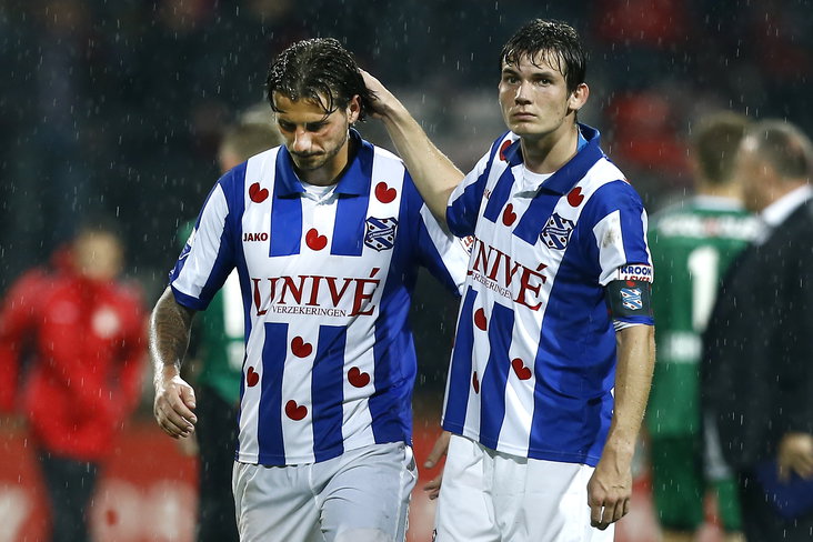 Mitchell Dijks en Marten de Roon namens SC Heerenveen