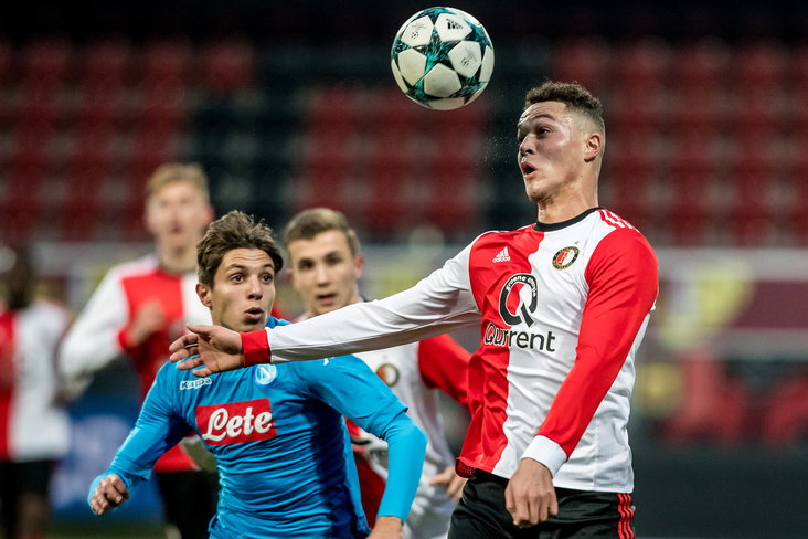 Joël Zwarts in het shirt van Feyenoord