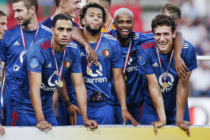 Sofyan Amrabat bij Feyenoord in 2018