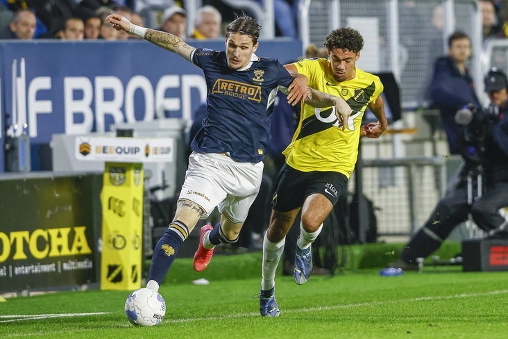 Thibo Baeten in duel met Jayden Candelaria