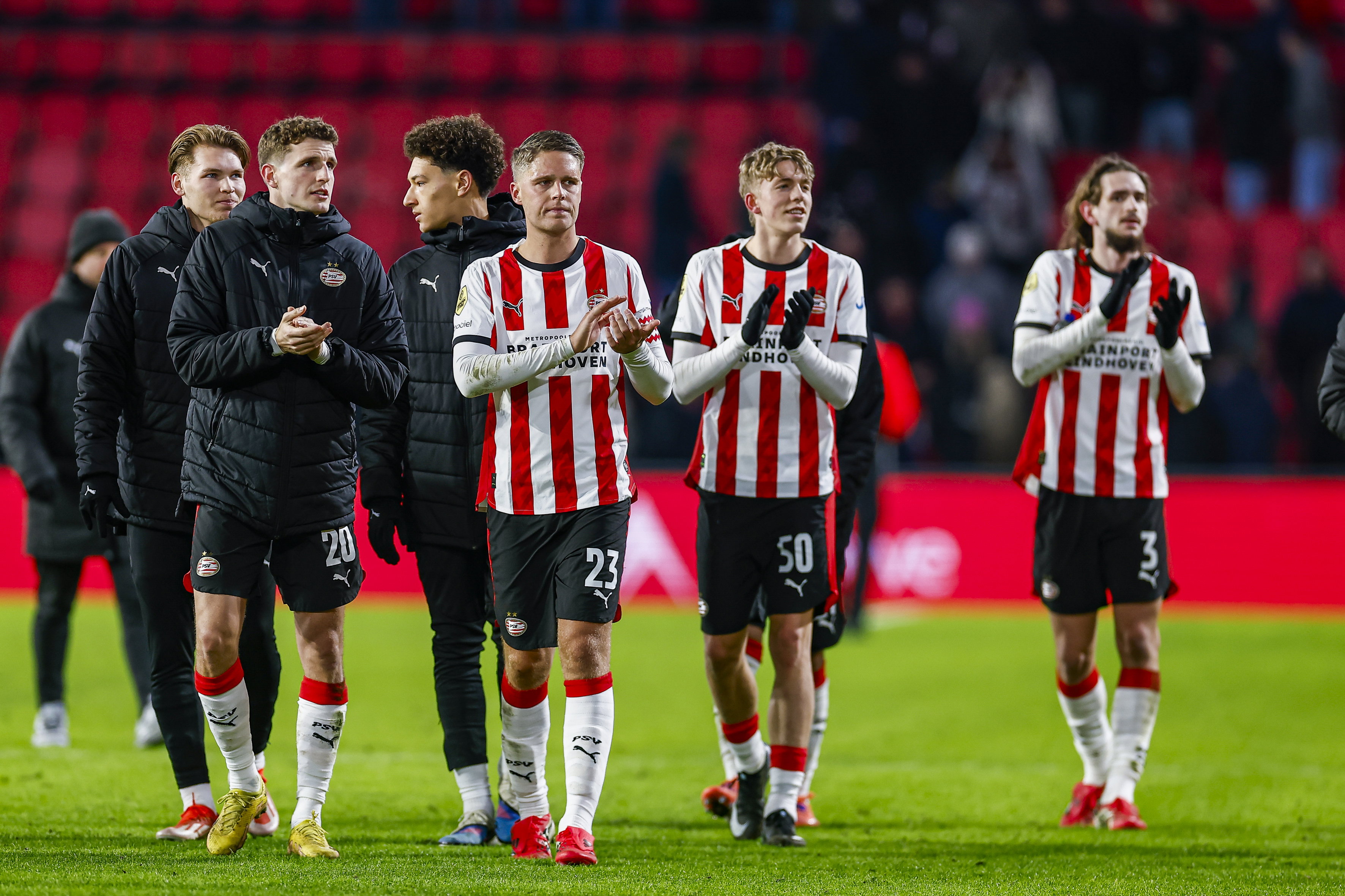 Joël van den Berg, Guus Til, Fabian Merién, Joey Veerman, Nicolas Verkooijen en Yarek Gasiorowski