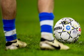 Het logo van De Graafschap op een bal