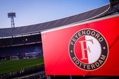 Het logo van Feyenoord in De Kuip