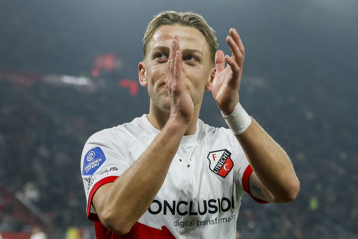 Jesper Karlsson bij zijn debuut voor FC Utrecht