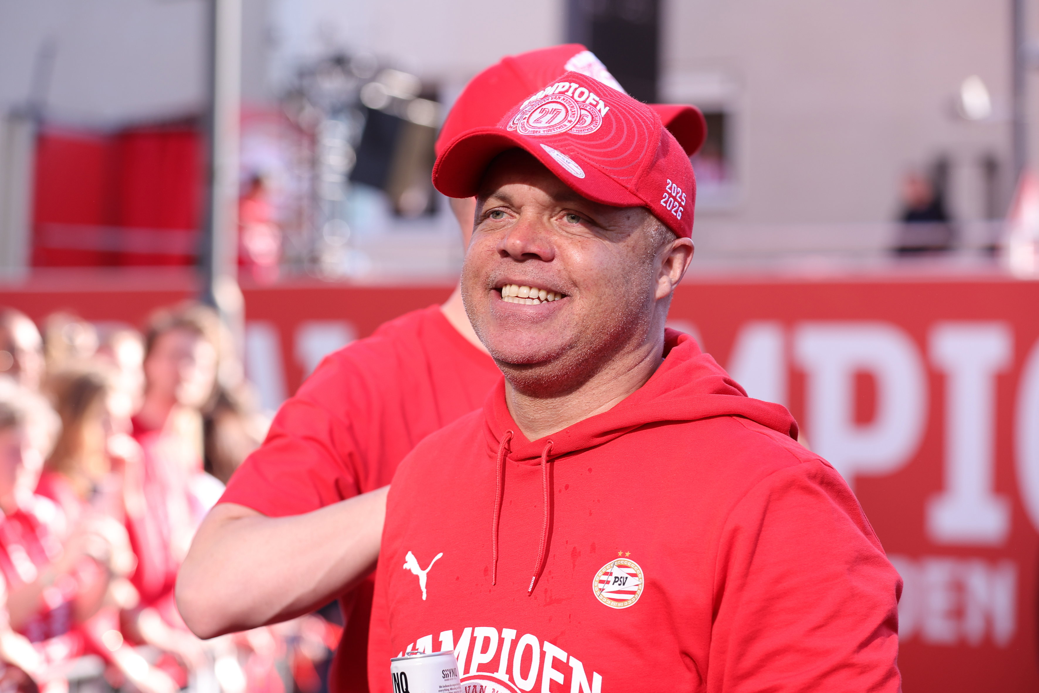 Earnest Stewart op de huldiging van PSV